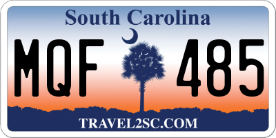 SC license plate MQF485