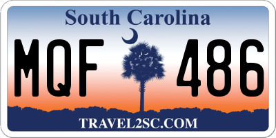 SC license plate MQF486