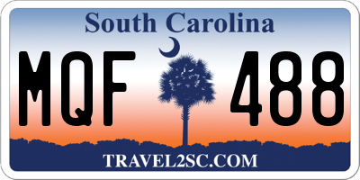 SC license plate MQF488