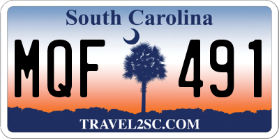 SC license plate MQF491