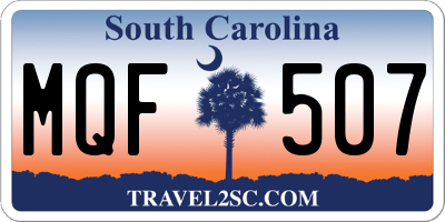 SC license plate MQF507