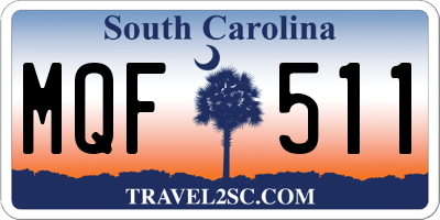 SC license plate MQF511