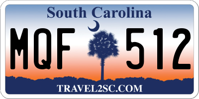 SC license plate MQF512