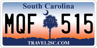 SC license plate MQF515