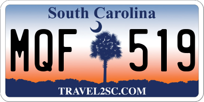 SC license plate MQF519