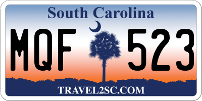 SC license plate MQF523