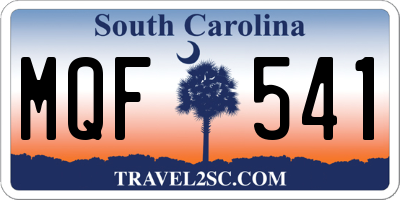 SC license plate MQF541