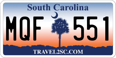 SC license plate MQF551
