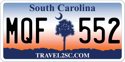 SC license plate MQF552