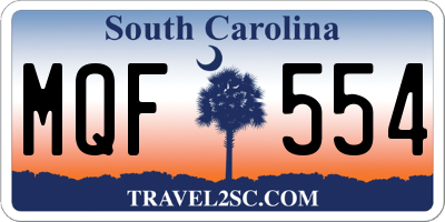 SC license plate MQF554