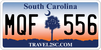 SC license plate MQF556