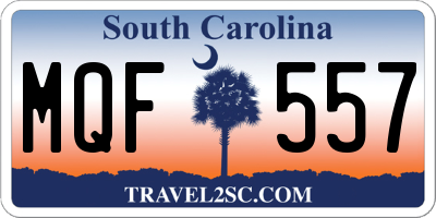 SC license plate MQF557