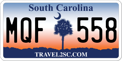 SC license plate MQF558