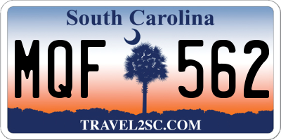SC license plate MQF562