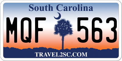 SC license plate MQF563