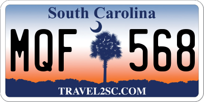 SC license plate MQF568