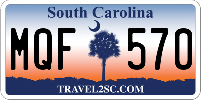 SC license plate MQF570