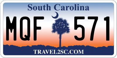 SC license plate MQF571
