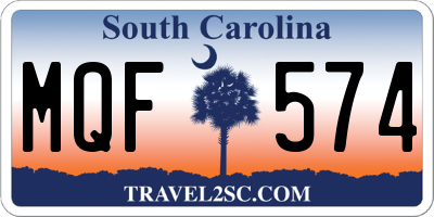 SC license plate MQF574