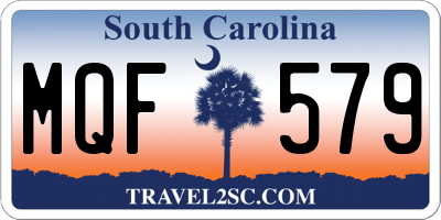 SC license plate MQF579