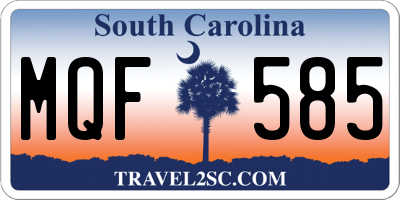 SC license plate MQF585