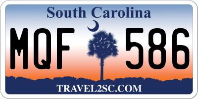 SC license plate MQF586