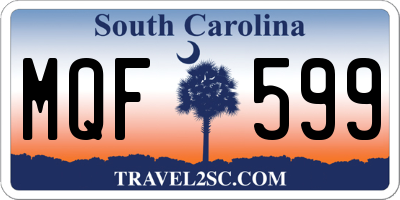 SC license plate MQF599
