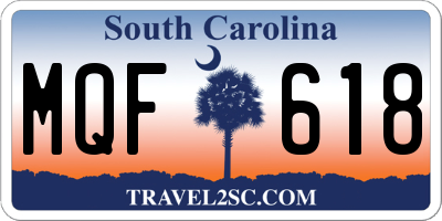 SC license plate MQF618