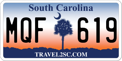 SC license plate MQF619