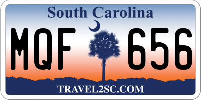 SC license plate MQF656
