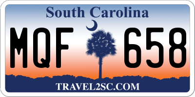 SC license plate MQF658