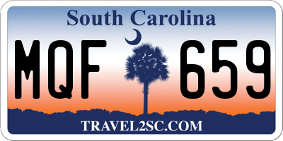 SC license plate MQF659
