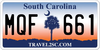 SC license plate MQF661
