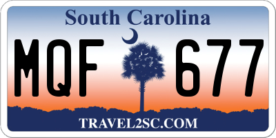 SC license plate MQF677