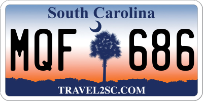 SC license plate MQF686