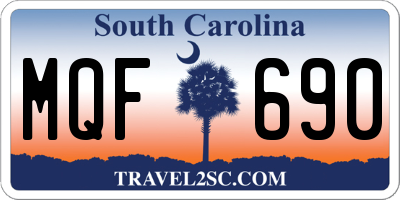 SC license plate MQF690