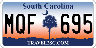SC license plate MQF695