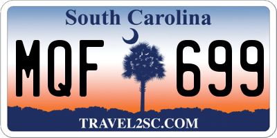 SC license plate MQF699
