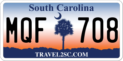 SC license plate MQF708