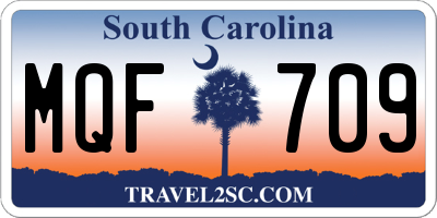 SC license plate MQF709