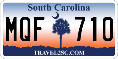 SC license plate MQF710