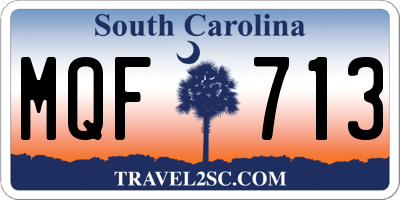 SC license plate MQF713