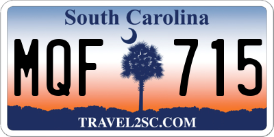 SC license plate MQF715