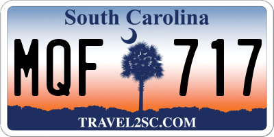 SC license plate MQF717