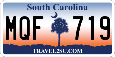 SC license plate MQF719