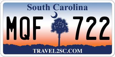 SC license plate MQF722