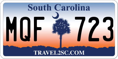 SC license plate MQF723