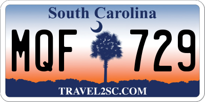 SC license plate MQF729