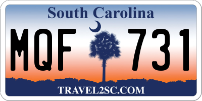 SC license plate MQF731