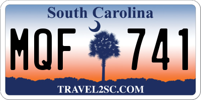 SC license plate MQF741